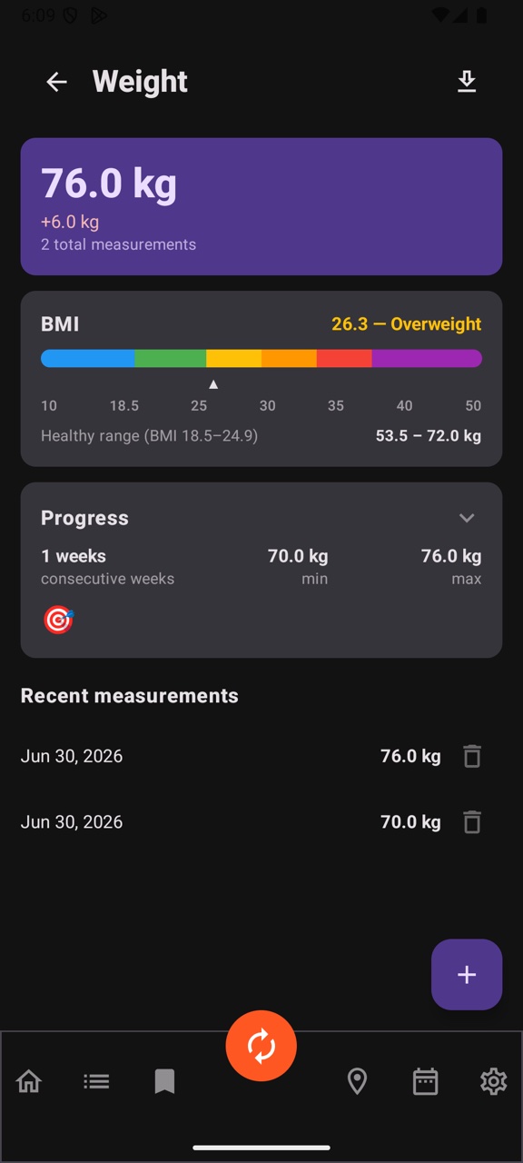 Weight Tracking